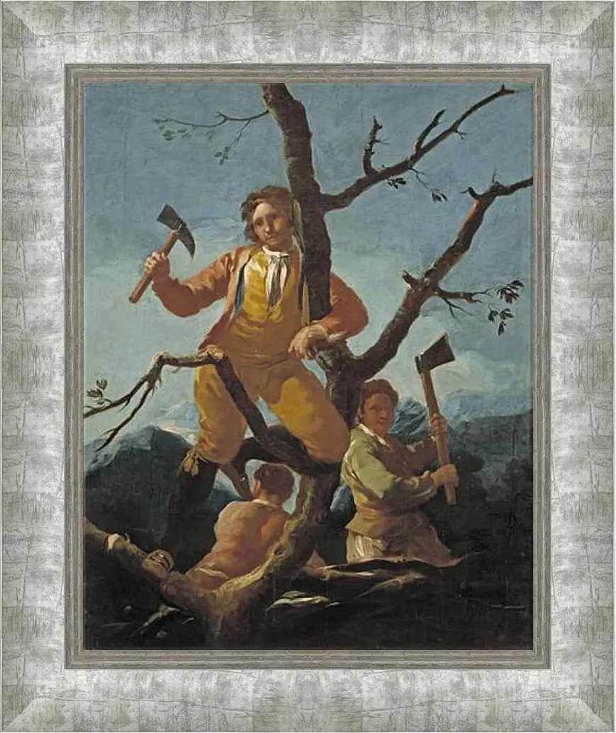 Картина в раме - The Woodcutters. Франсиско Гойя