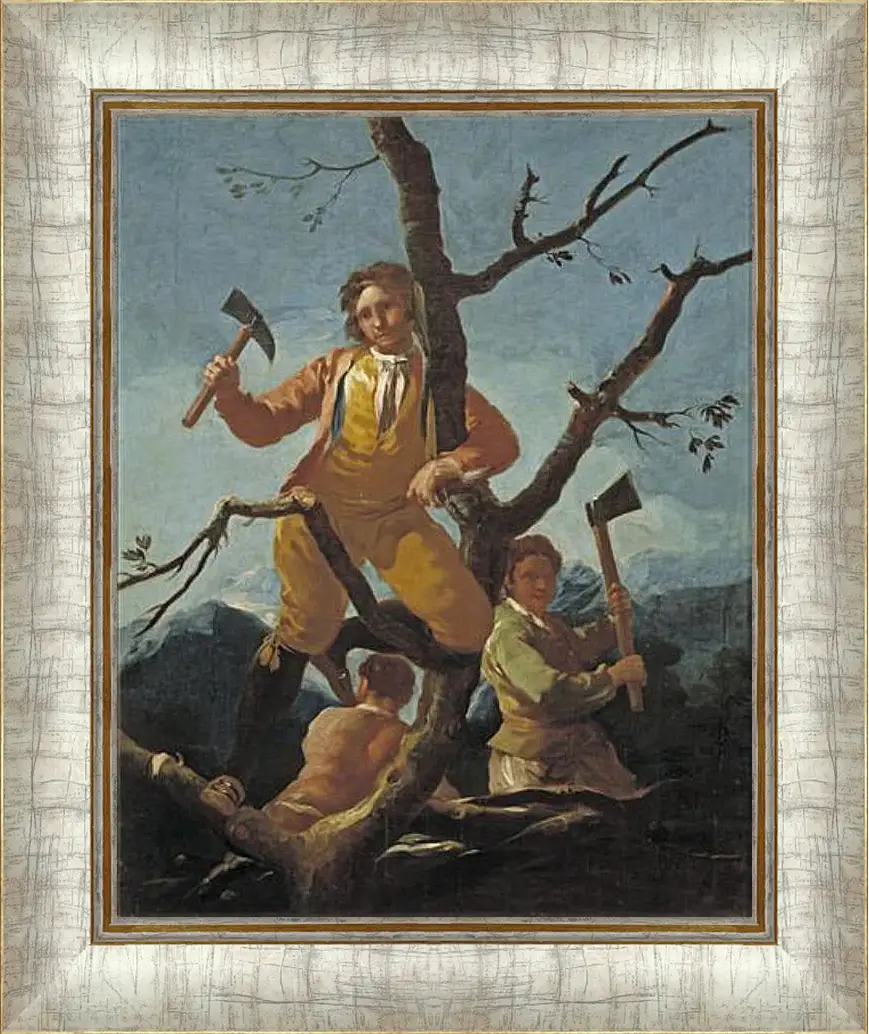 Картина в раме - The Woodcutters. Франсиско Гойя