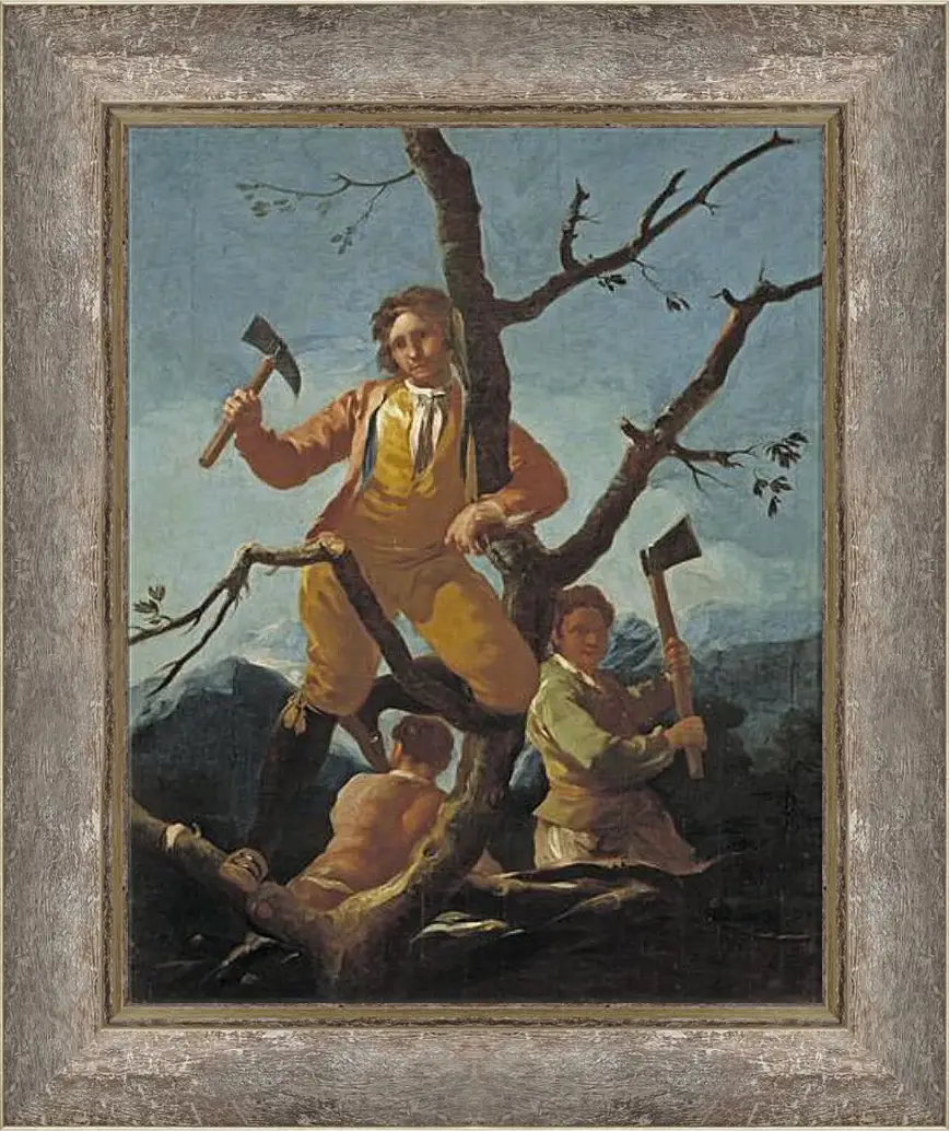 Картина в раме - The Woodcutters. Франсиско Гойя