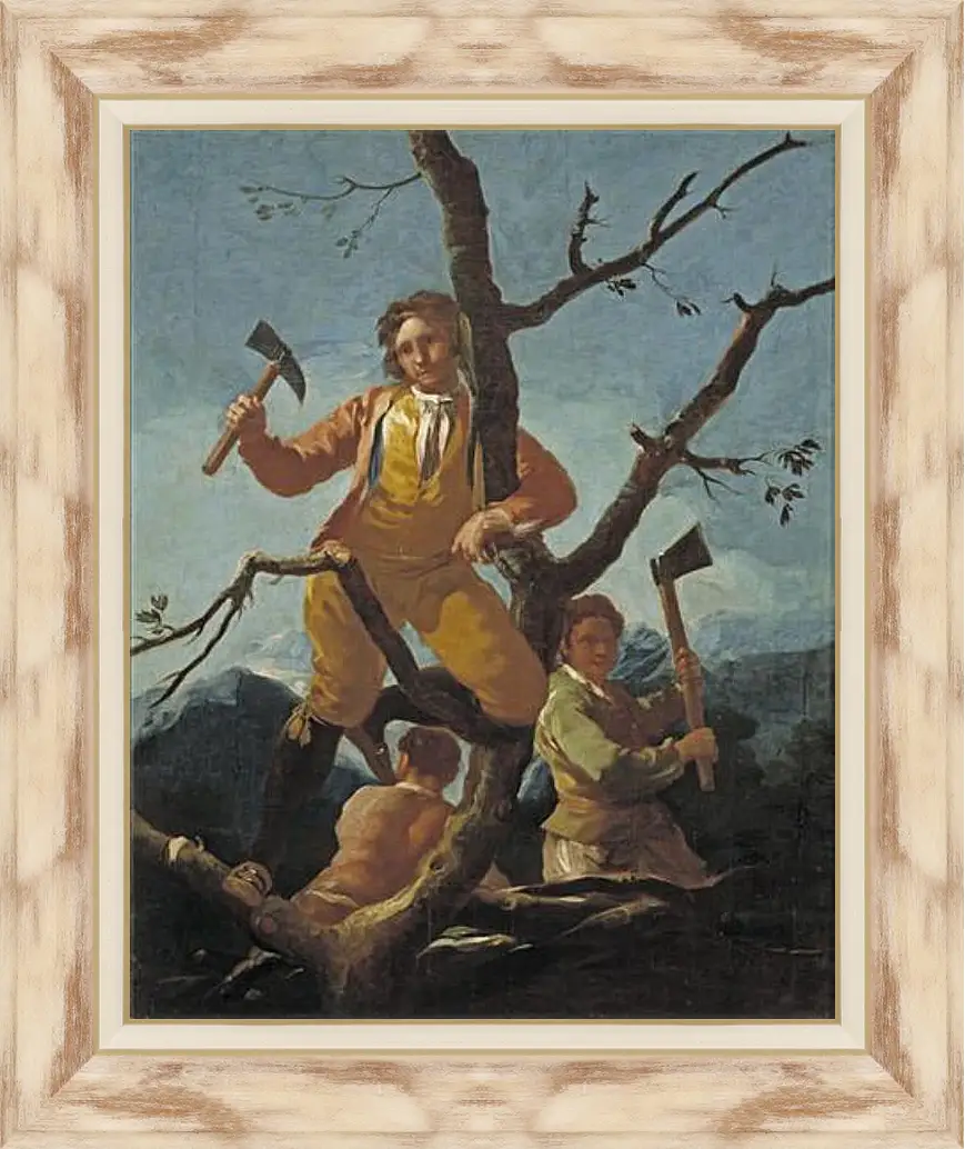 Картина в раме - The Woodcutters. Франсиско Гойя