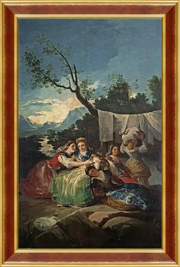 Картина в раме - The Washerwomen. Франсиско Гойя