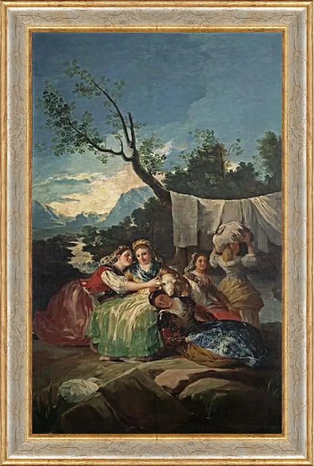 Картина в раме - The Washerwomen. Франсиско Гойя