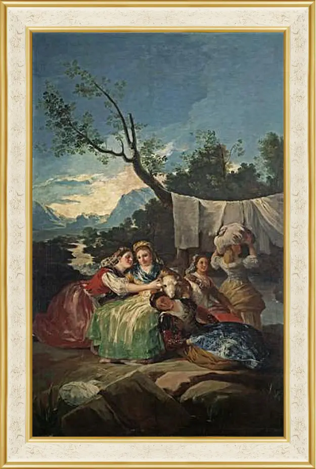 Картина в раме - The Washerwomen. Франсиско Гойя