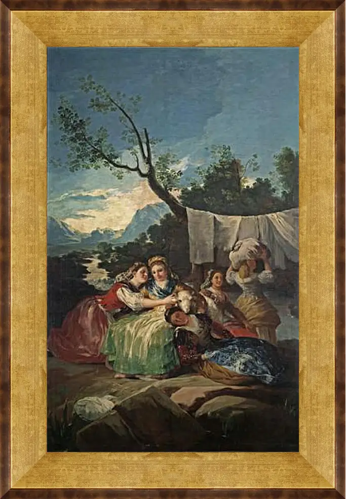 Картина в раме - The Washerwomen. Франсиско Гойя