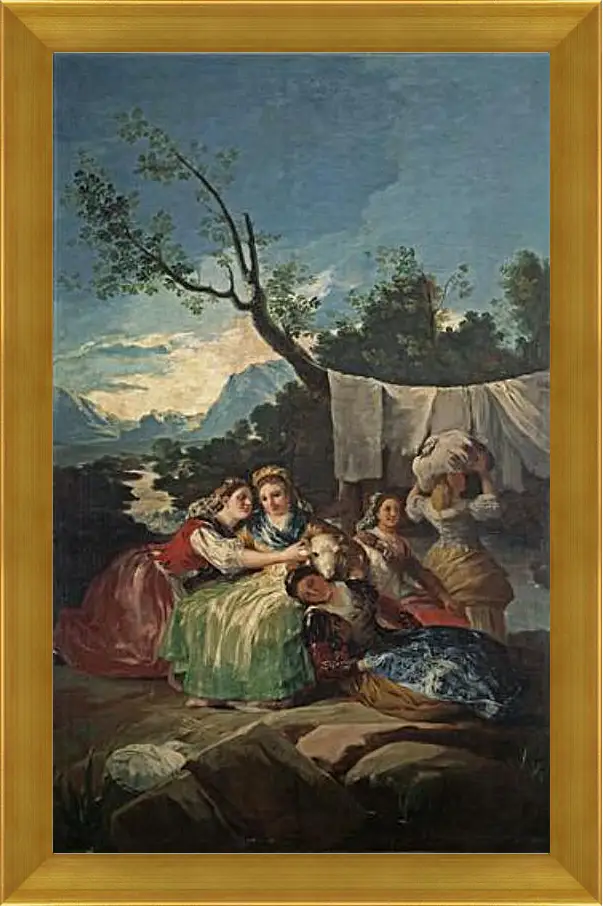 Картина в раме - The Washerwomen. Франсиско Гойя