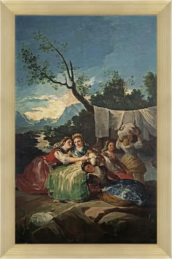 Картина в раме - The Washerwomen. Франсиско Гойя