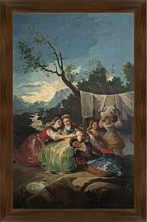 Картина в раме - The Washerwomen. Франсиско Гойя