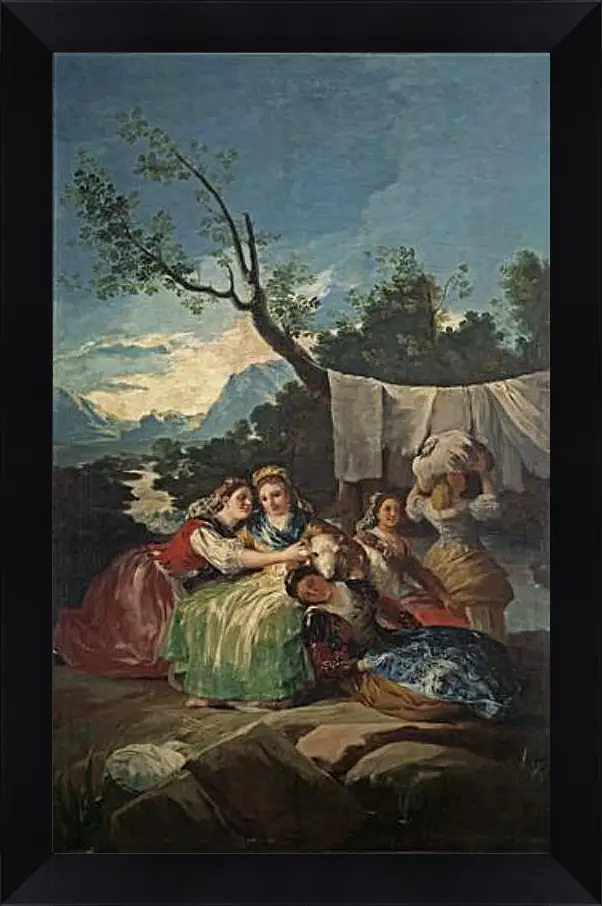 Картина в раме - The Washerwomen. Франсиско Гойя