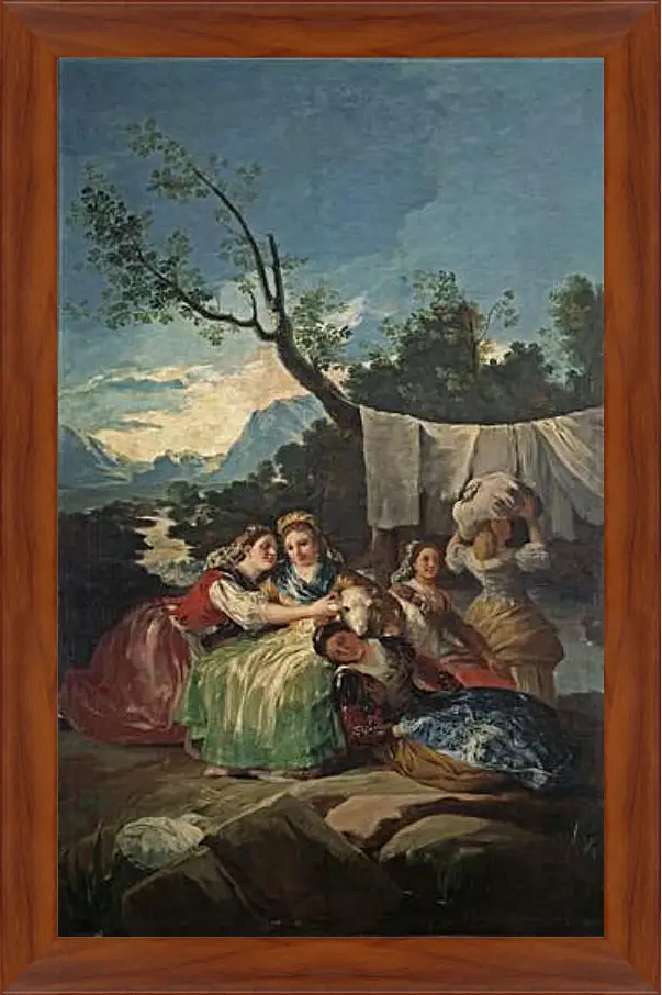 Картина в раме - The Washerwomen. Франсиско Гойя