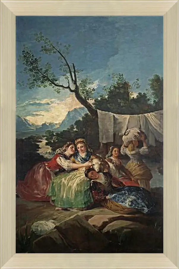 Картина в раме - The Washerwomen. Франсиско Гойя