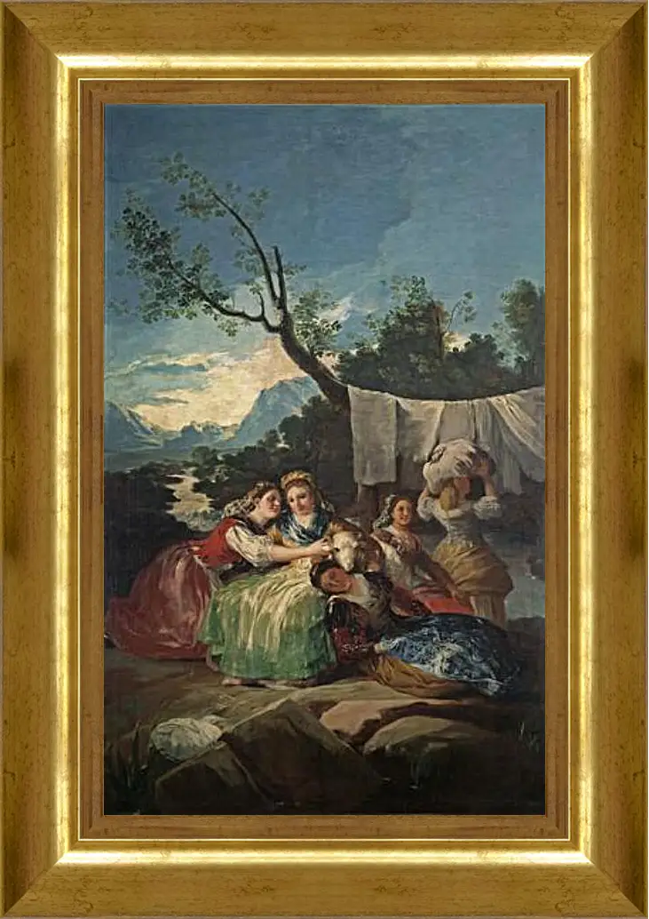 Картина в раме - The Washerwomen. Франсиско Гойя