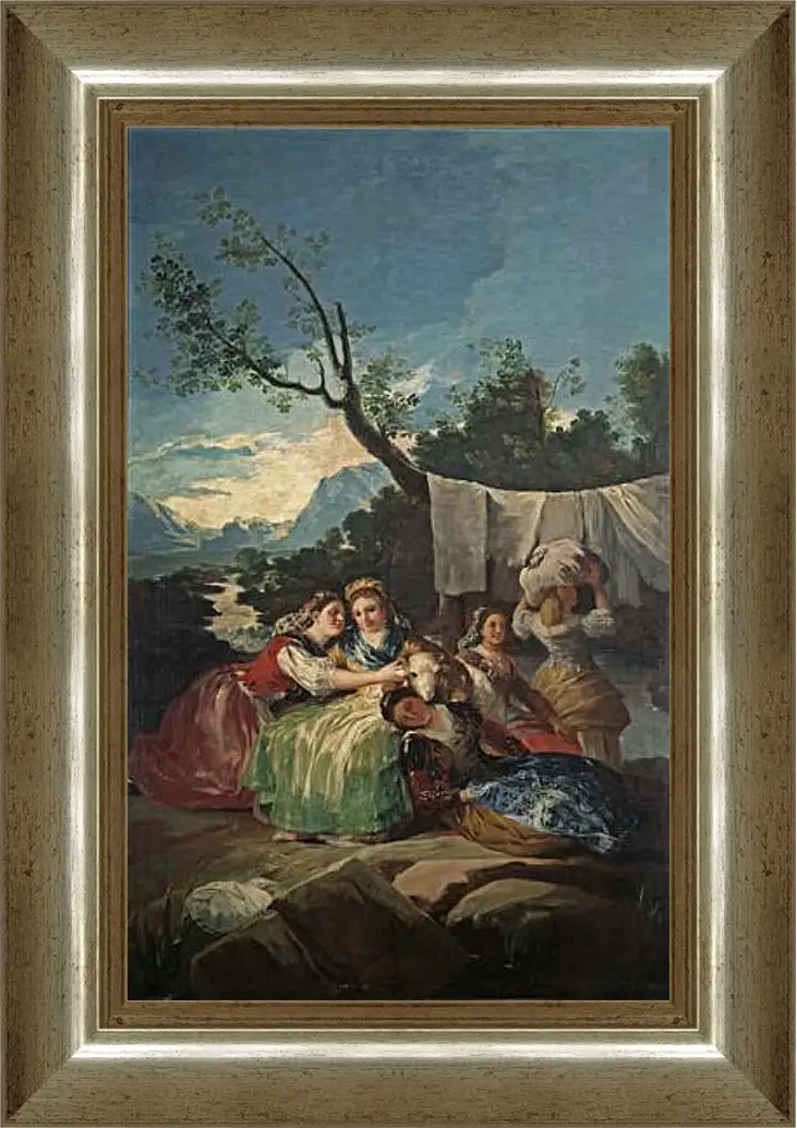 Картина в раме - The Washerwomen. Франсиско Гойя