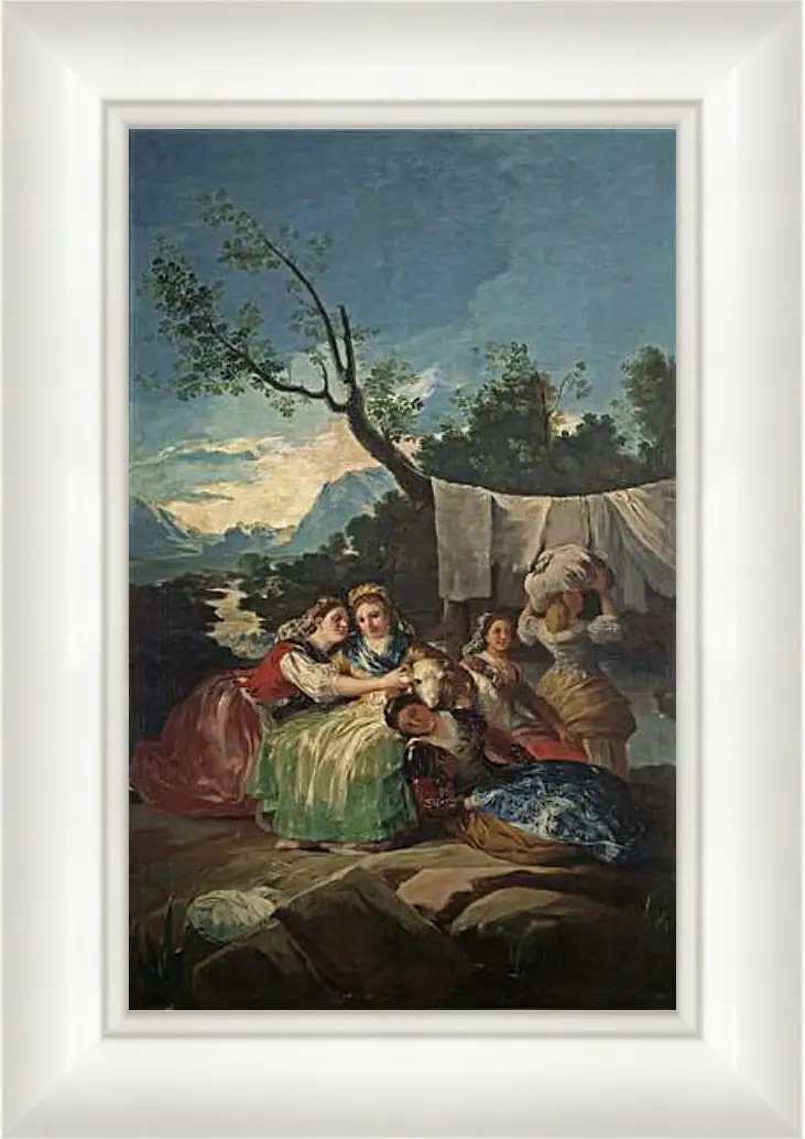 Картина в раме - The Washerwomen. Франсиско Гойя