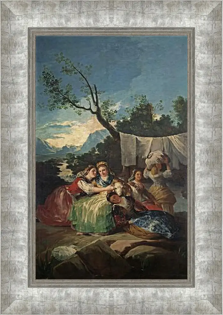 Картина в раме - The Washerwomen. Франсиско Гойя