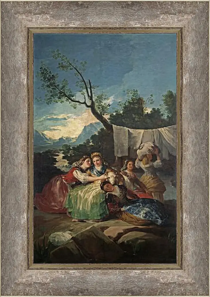 Картина в раме - The Washerwomen. Франсиско Гойя