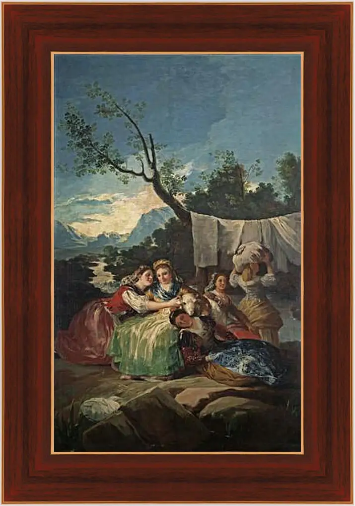 Картина в раме - The Washerwomen. Франсиско Гойя