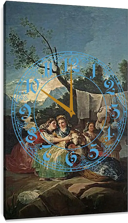 Часы картина - The Washerwomen. Франсиско Гойя