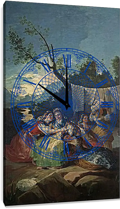 Часы картина - The Washerwomen. Франсиско Гойя