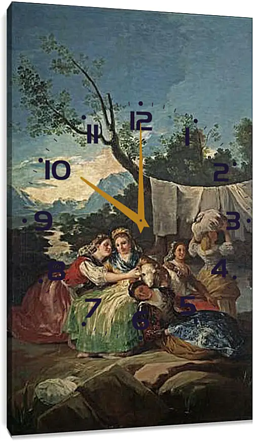 Часы картина - The Washerwomen. Франсиско Гойя