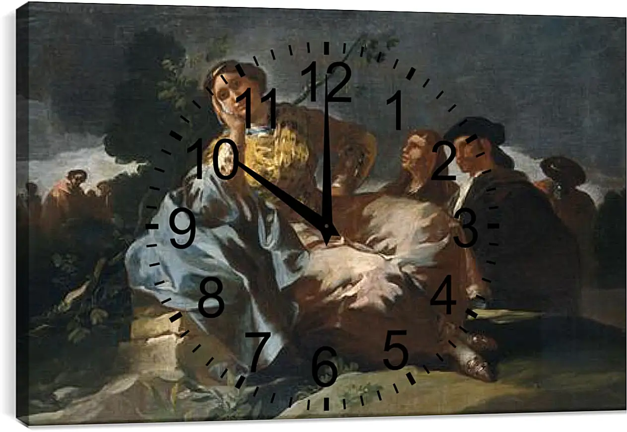 Часы картина - The Date. Франсиско Гойя