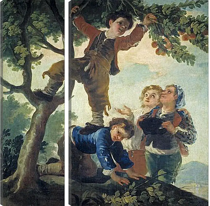 Модульная картина - Boys Picking Fruit. Франсиско Гойя