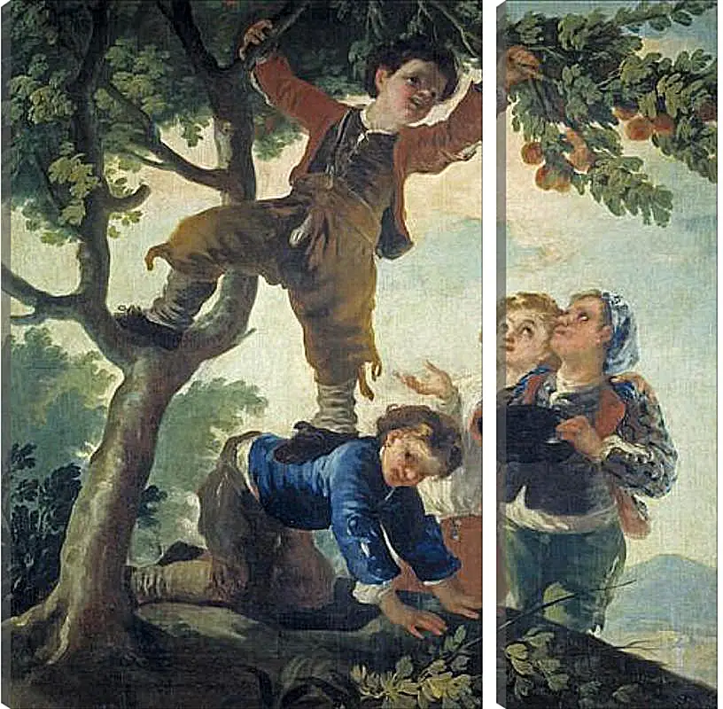 Модульная картина - Boys Picking Fruit. Франсиско Гойя