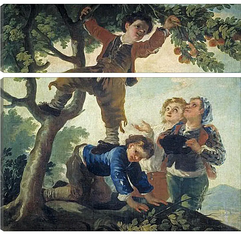 Модульная картина - Boys Picking Fruit. Франсиско Гойя