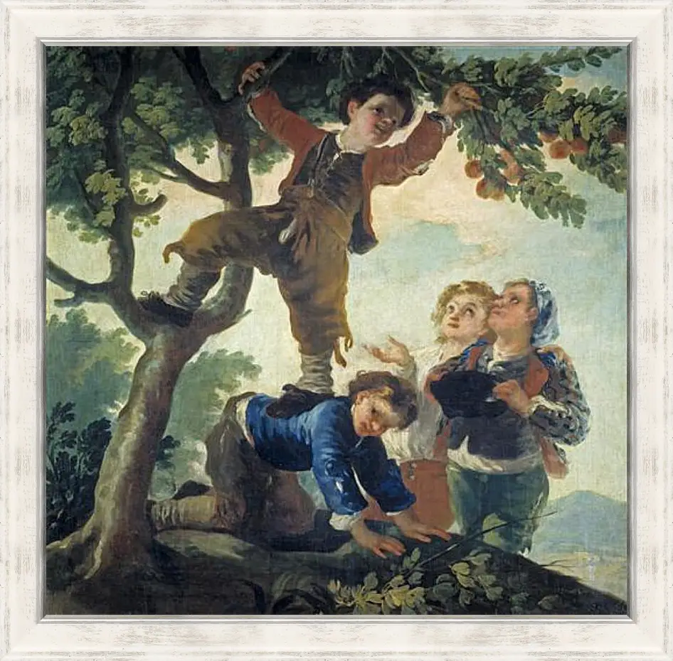 Картина в раме - Boys Picking Fruit. Франсиско Гойя