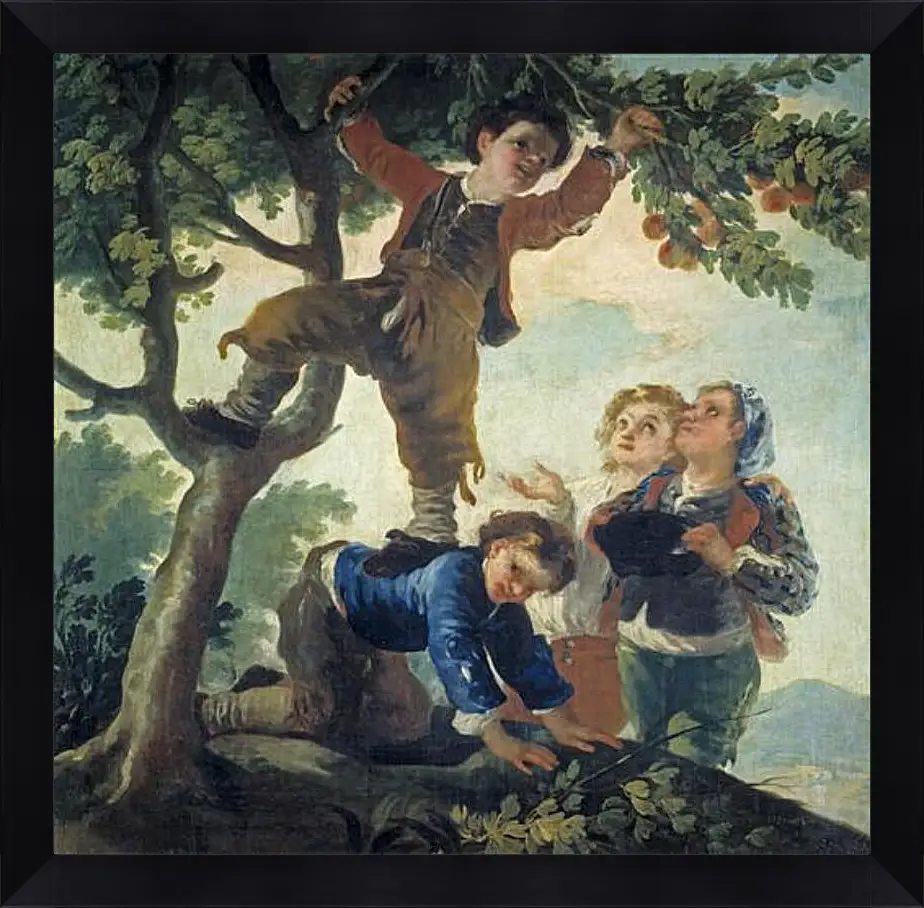 Картина в раме - Boys Picking Fruit. Франсиско Гойя