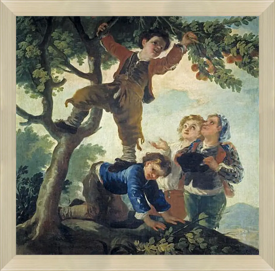 Картина в раме - Boys Picking Fruit. Франсиско Гойя