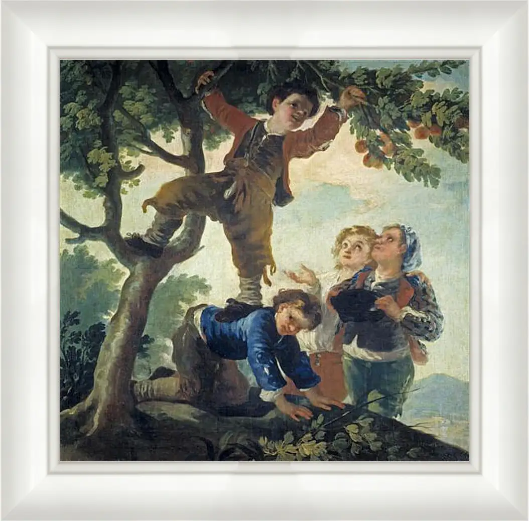 Картина в раме - Boys Picking Fruit. Франсиско Гойя