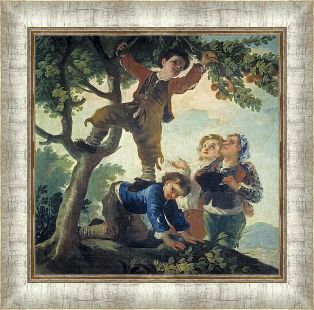 Картина в раме - Boys Picking Fruit. Франсиско Гойя