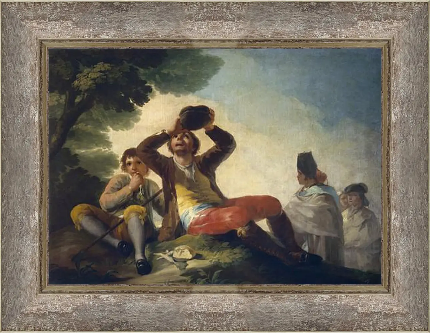Картина в раме - The Drinker. Франсиско Гойя