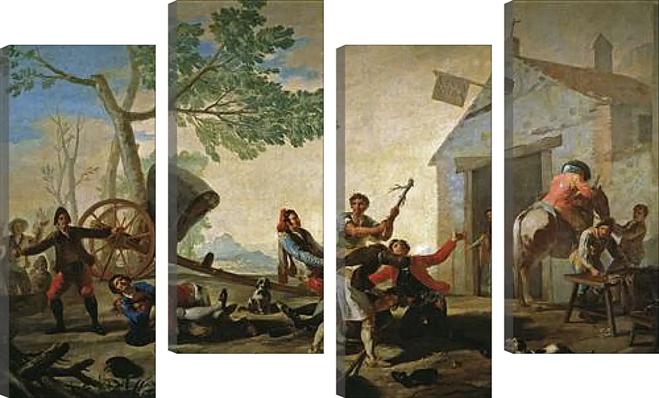 Модульная картина - The Quarrel in the New Tavern. Франсиско Гойя