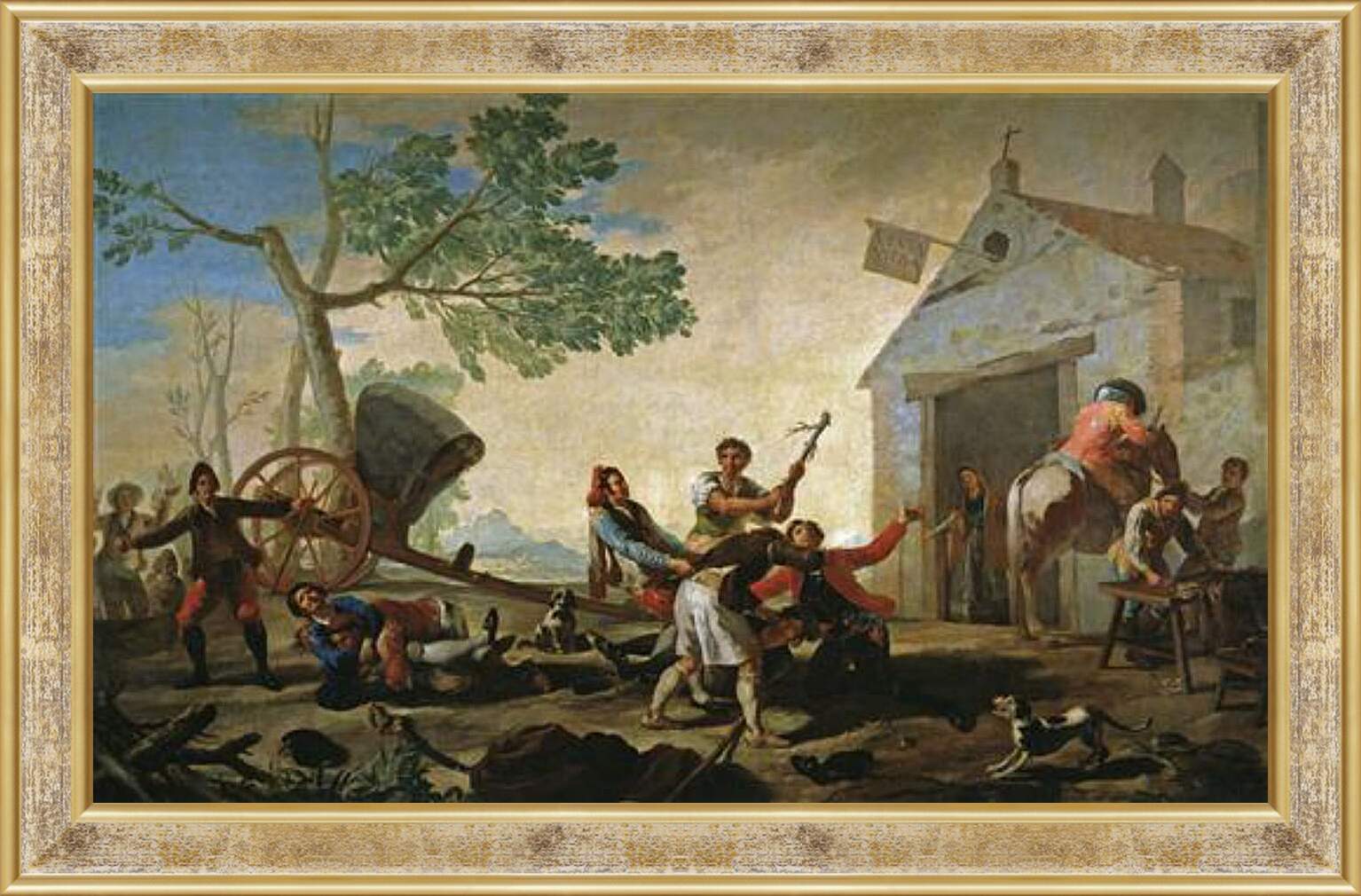 Картина в раме - The Quarrel in the New Tavern. Франсиско Гойя