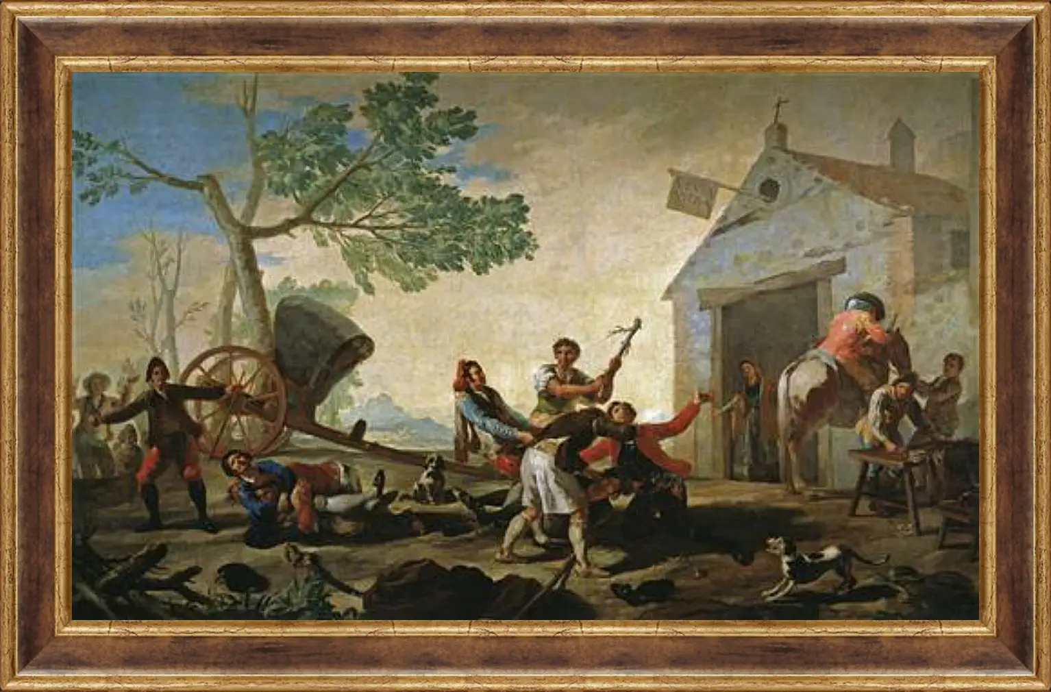 Картина в раме - The Quarrel in the New Tavern. Франсиско Гойя