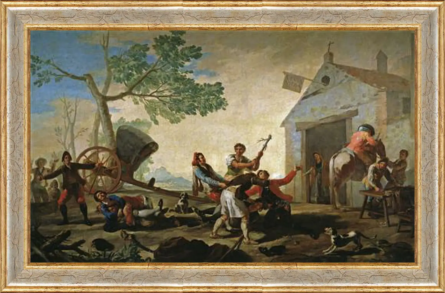 Картина в раме - The Quarrel in the New Tavern. Франсиско Гойя