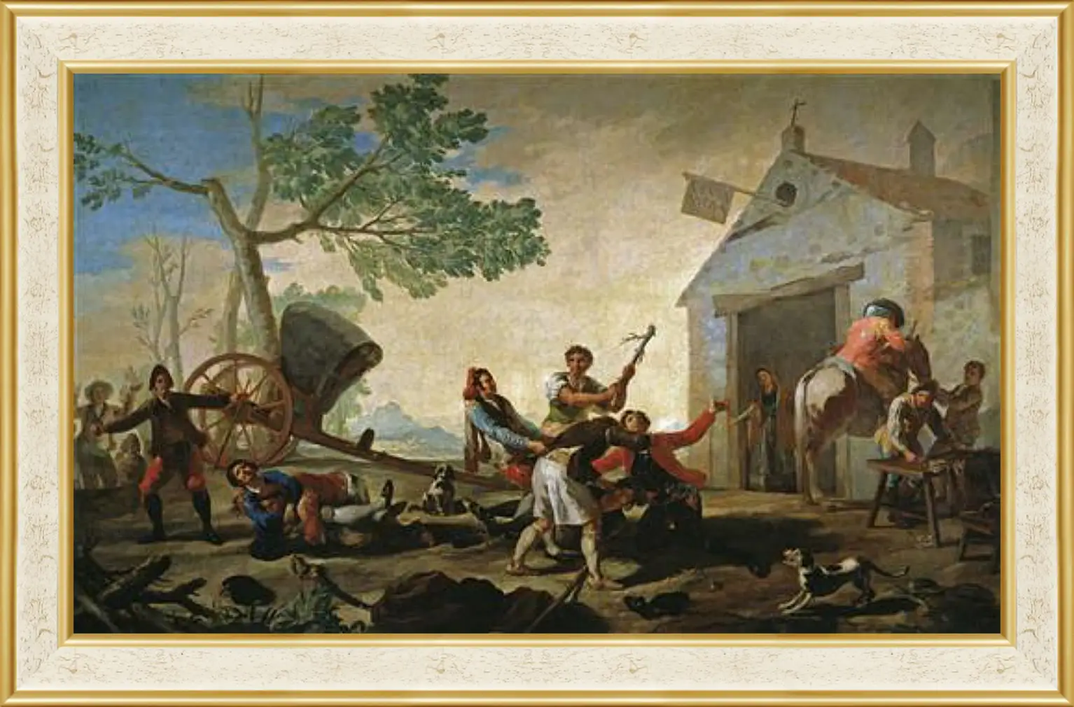 Картина в раме - The Quarrel in the New Tavern. Франсиско Гойя