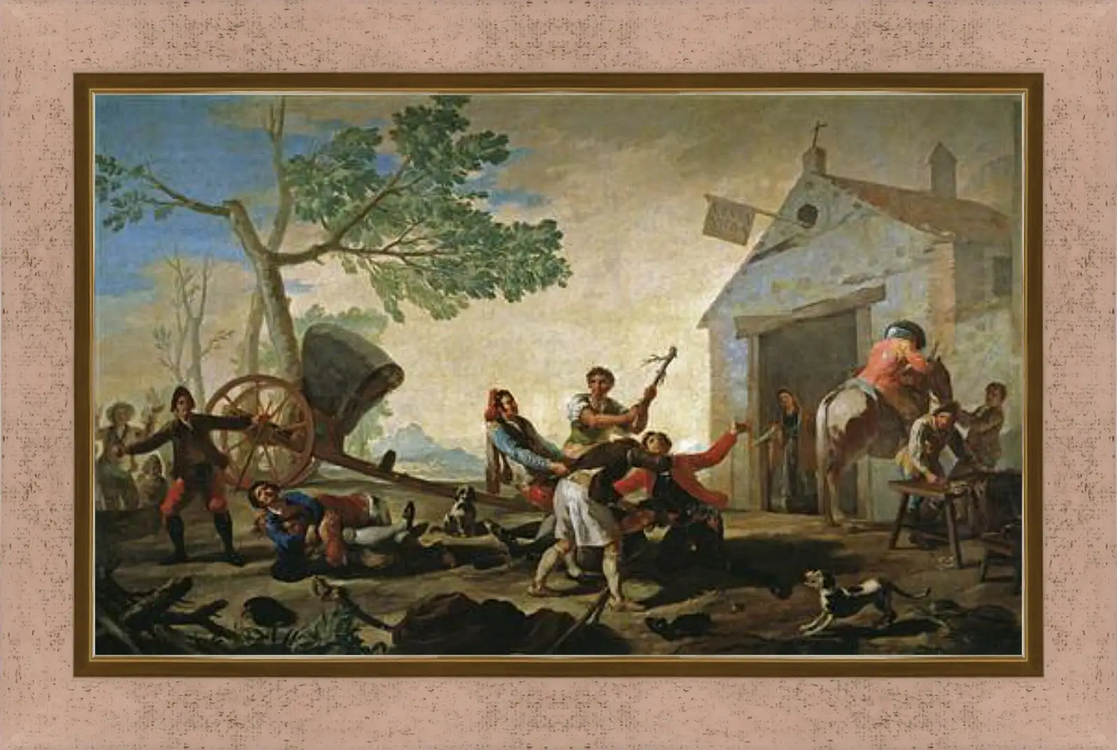 Картина в раме - The Quarrel in the New Tavern. Франсиско Гойя