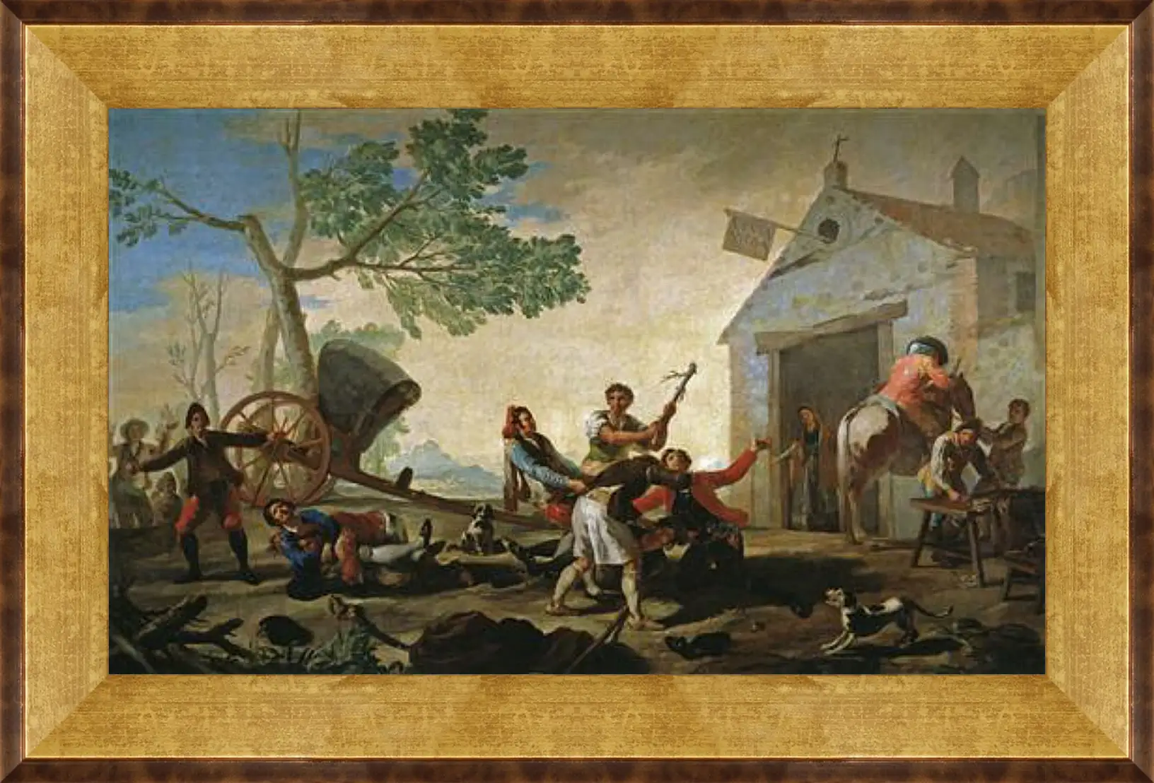 Картина в раме - The Quarrel in the New Tavern. Франсиско Гойя