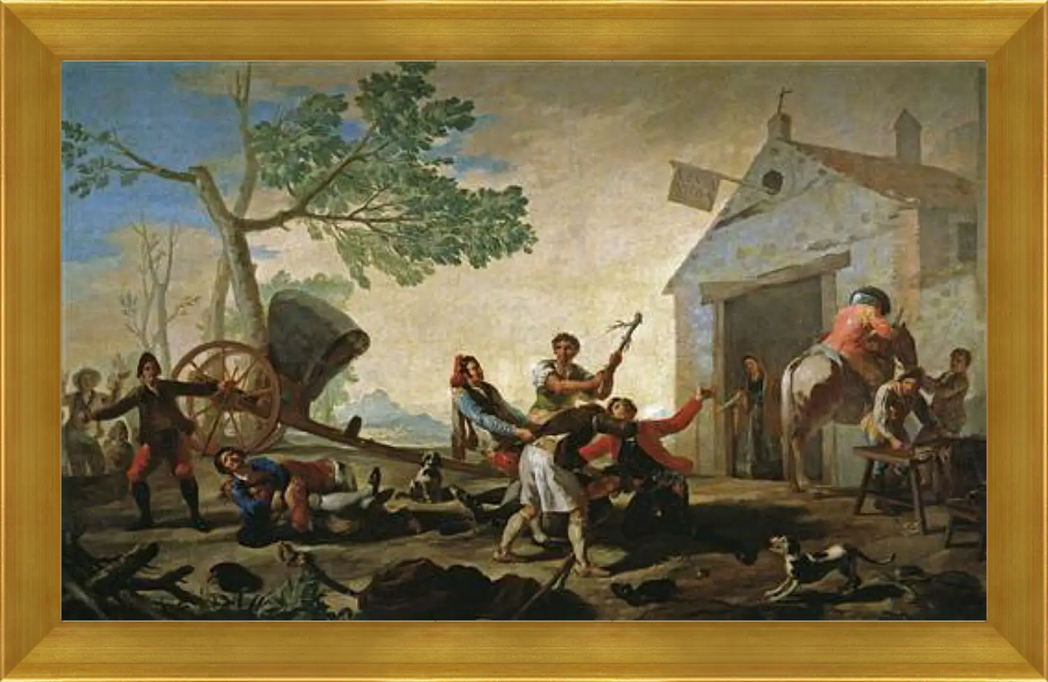 Картина в раме - The Quarrel in the New Tavern. Франсиско Гойя