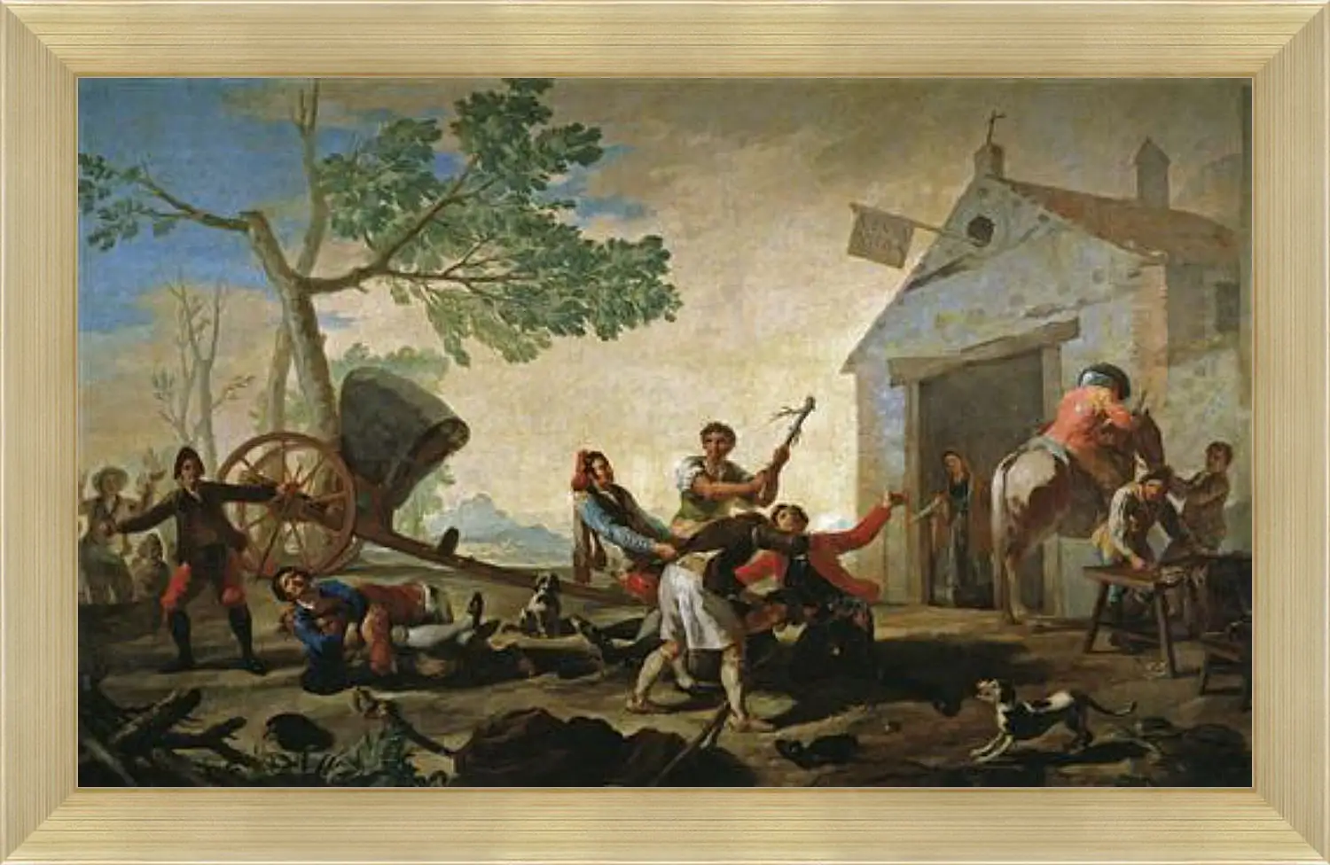 Картина в раме - The Quarrel in the New Tavern. Франсиско Гойя