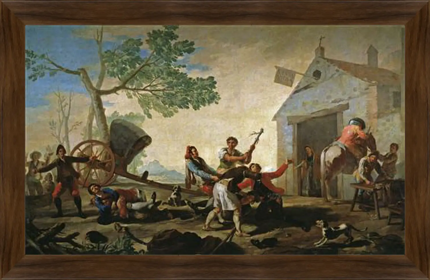 Картина в раме - The Quarrel in the New Tavern. Франсиско Гойя