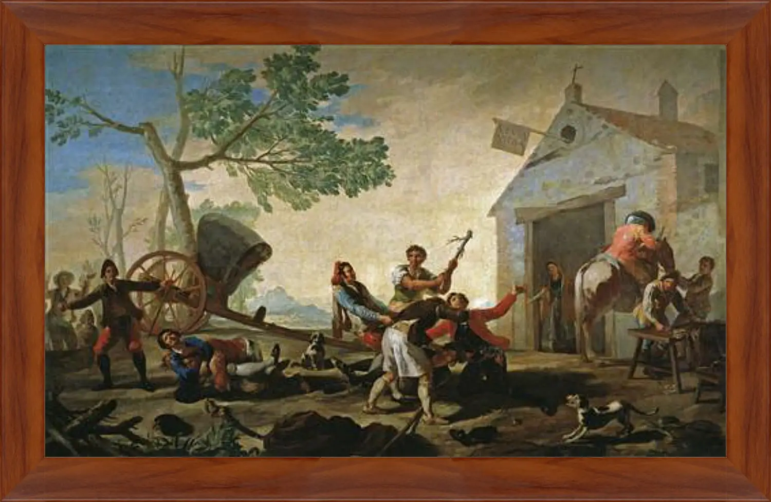 Картина в раме - The Quarrel in the New Tavern. Франсиско Гойя