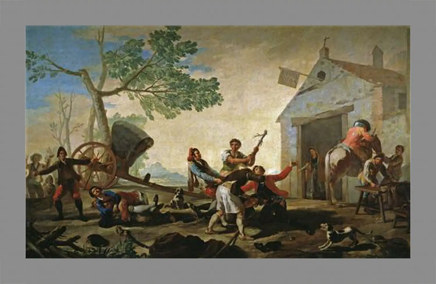 Картина в раме - The Quarrel in the New Tavern. Франсиско Гойя