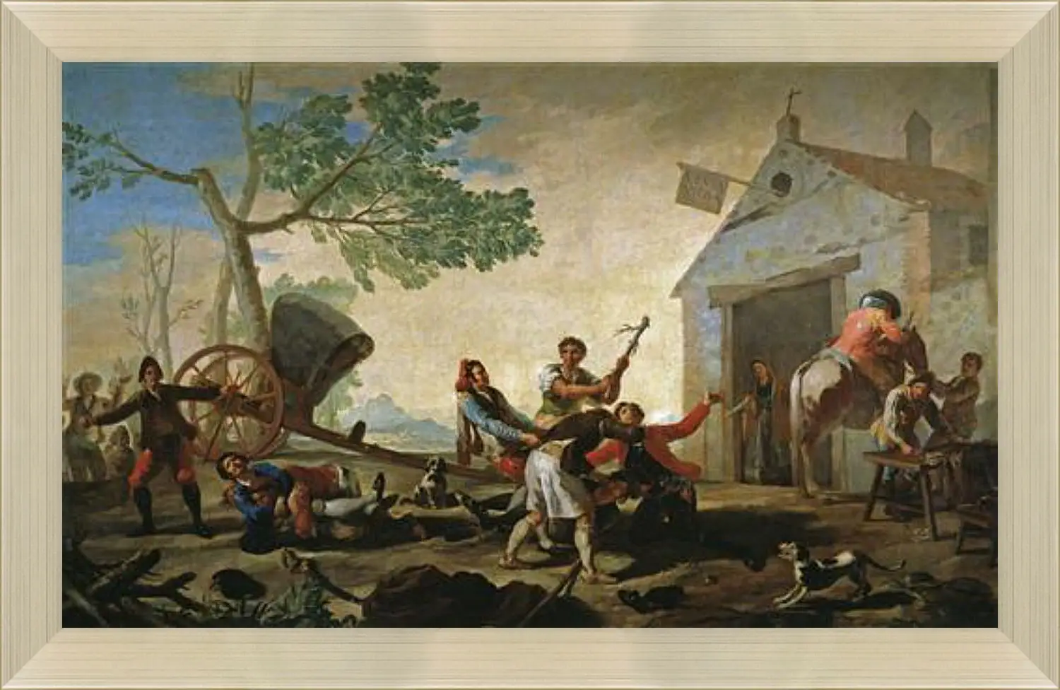 Картина в раме - The Quarrel in the New Tavern. Франсиско Гойя