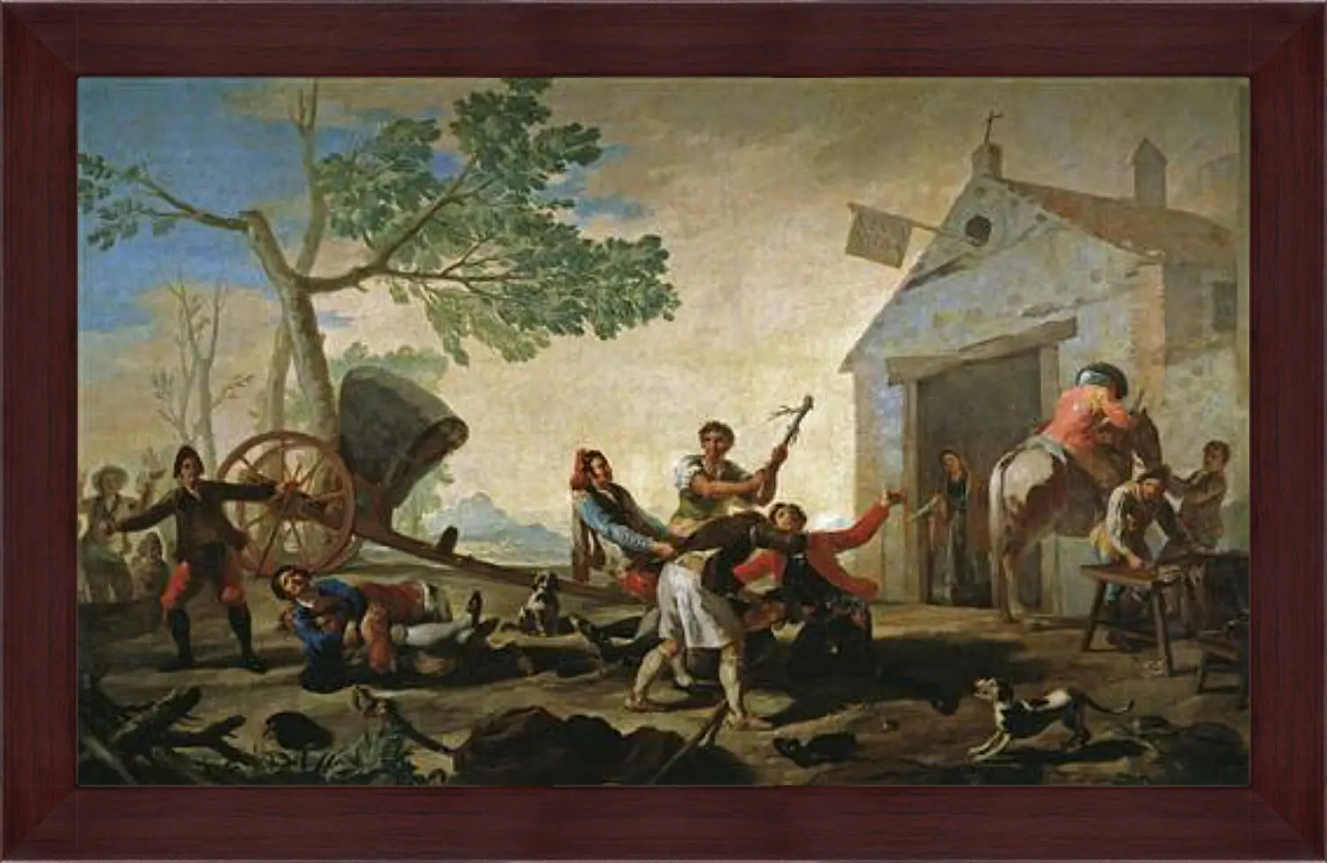 Картина в раме - The Quarrel in the New Tavern. Франсиско Гойя