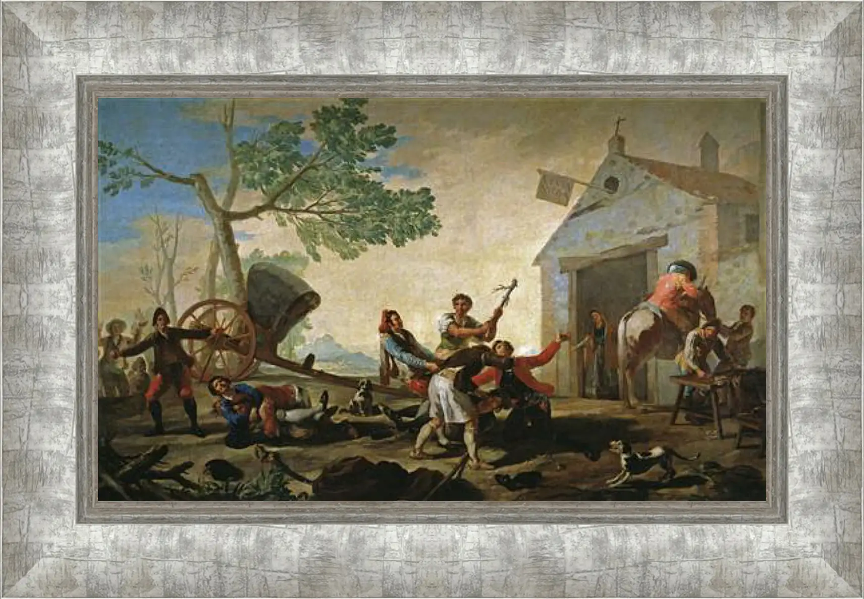 Картина в раме - The Quarrel in the New Tavern. Франсиско Гойя