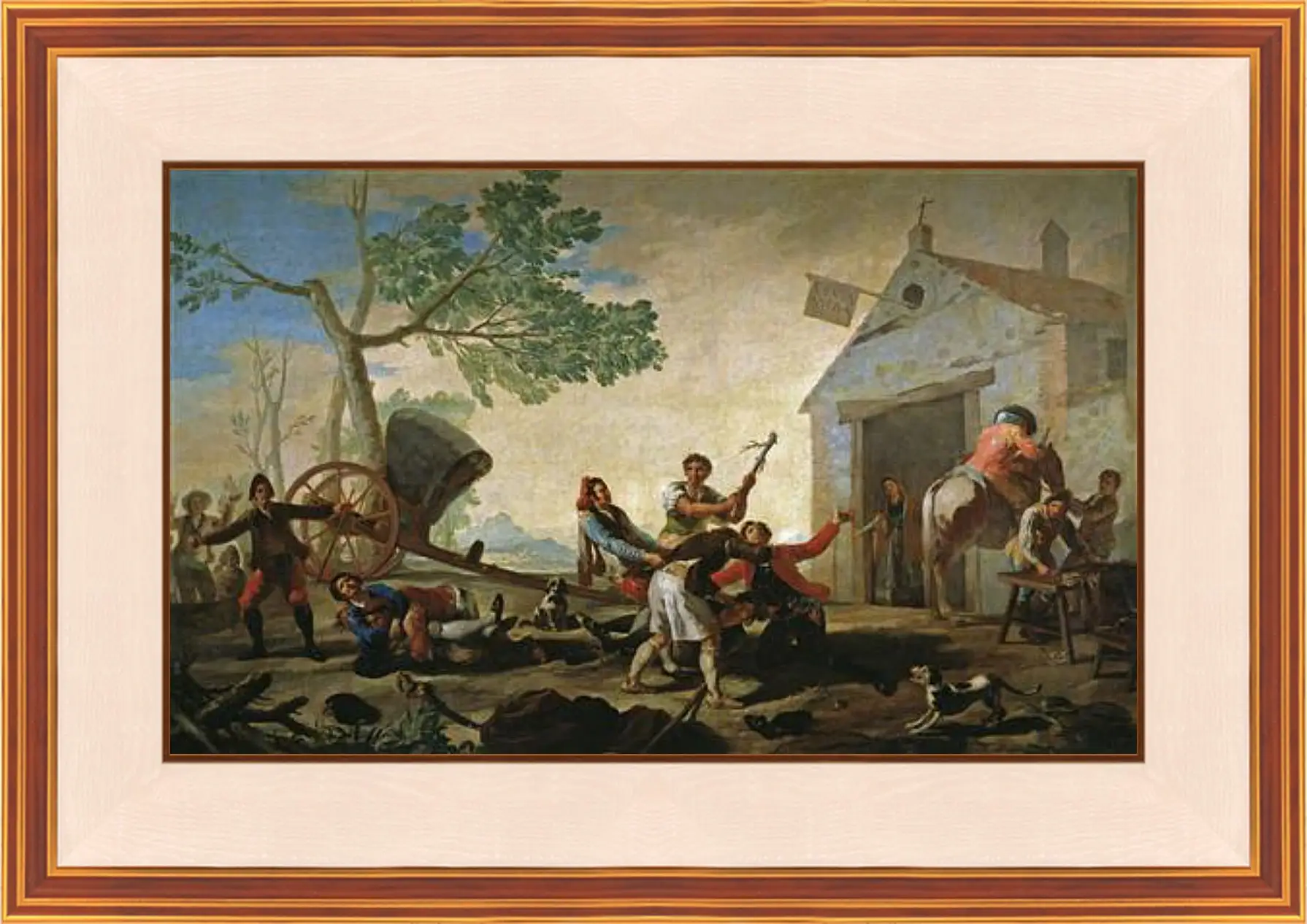 Картина в раме - The Quarrel in the New Tavern. Франсиско Гойя