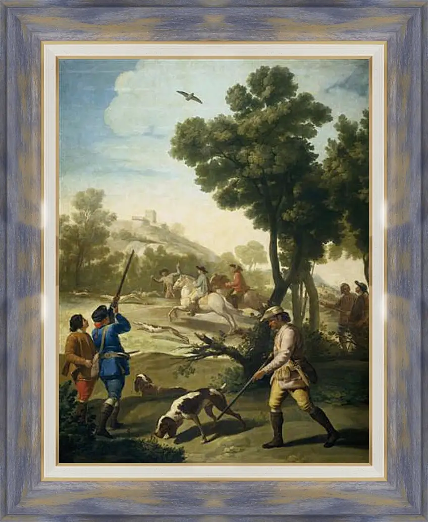 Картина в раме - A Hunting Party. Франсиско Гойя